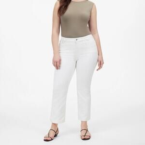 NWT Madewell Kick Out Flare Leg Mid Rise Crop Jeans In Pure White Size 33